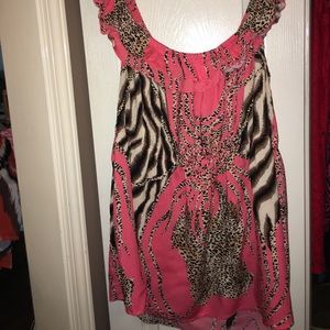 COPY - Coral leopard shirt new with tags